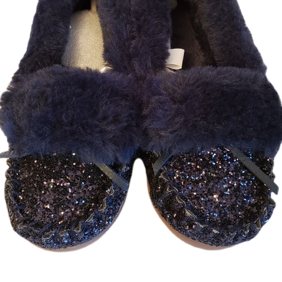 INC Sequin Fur Lined Black Shoe Size 5 - Picture 7 of 7